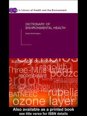 cover image of Dictionary of Environmental Health